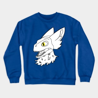 Dino head with ears Fursuit Furry Skull Dog Fursona drawing Crewneck Sweatshirt